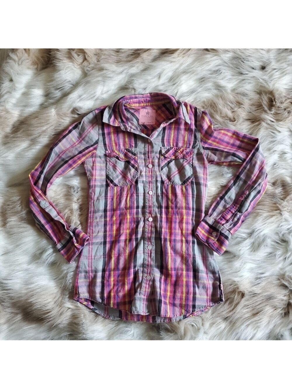 Nollie Boyfriend Button Up Plaid